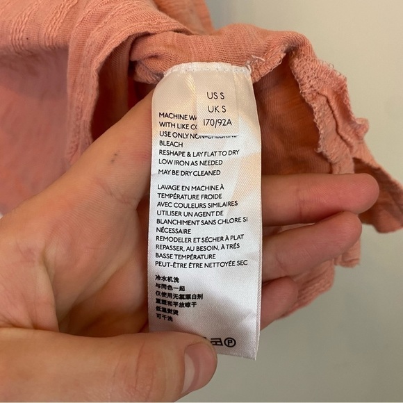 BY ANTHROPOLOGIE pink puff sleeve blouse - Picture 3 of 6